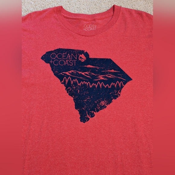 EUC Men's Ocean+Coast S/S Red T-shirt Size Medium - Picture 2 of 4